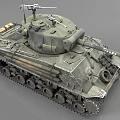 Vintage Military Tank Featuring Large Cannon Heavy Tracks and Weathered Camouflage Paint