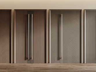 Modern Double Door Combo Door Swing Door Wooden Door Combination 3d model