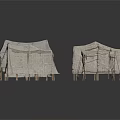 Multiple White Canvas Tents With Foldable Stands And Portable Design For Camping