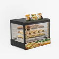 Heated Kitchen Display Case Appliance For Fresh Bread And Sandwiches 3d model