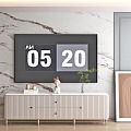 Finished TV Cabinet Combination Cabinet TV Cabinet Ornaments TV TV Background Wall 3d model