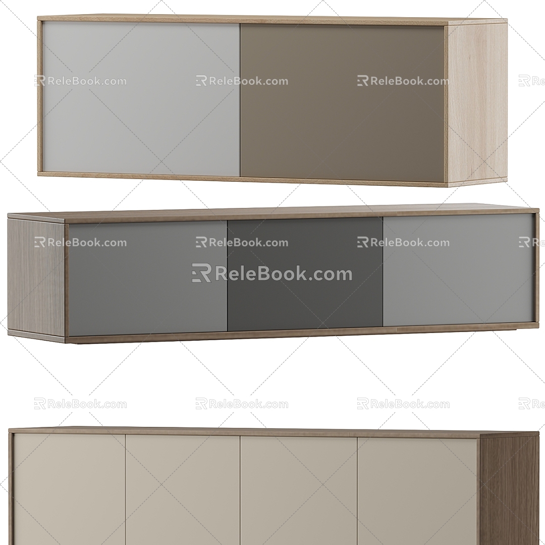 TV Cabinet Decorative Cabinet Bucket Cabinet Side Cabinet 3d model