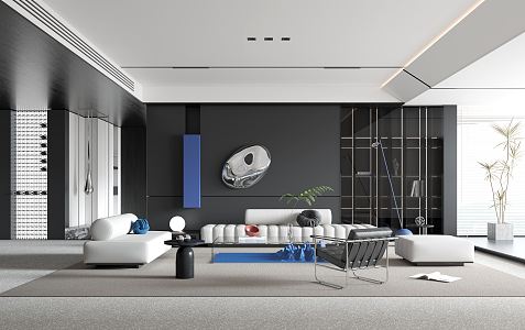 modern living room 3d model