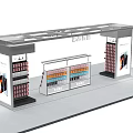 Modern Digital Store Interior With Shelves Display Counters And Electronic Products 3d model