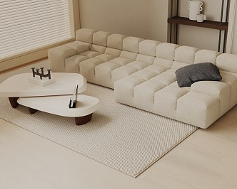 Three-seat sofa 3d model