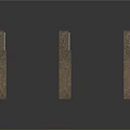 Six Brown Stone Arch Models Arranged in Two Rows with White Background