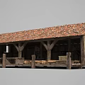 Rustic Wooden House With Tiled Roof Wooden Beams And Front Porch Design