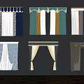 Various Decorative Curtains Featuring Colorful Patterns Pleated Details And Valance Top Designs