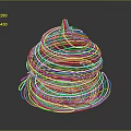 Elegant Modern White Spiral Line Furniture Lamp Shade With Unique Structure Design