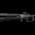 Futuristic Tactical Weapon With Advanced Scope And Mechanical Structure Design