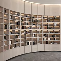 Modern Bookshelf Curved Bookshelf Curved Niche Curved Decorative Rack Curved Storage Rack 3d model