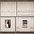 Decorative Wall Paneling Designs With Ornate Frames And Artwork Accents 3d model