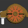 Golden Fire Sprinkler Head with Red Component and Brass Construction for Fire Safety Equipment