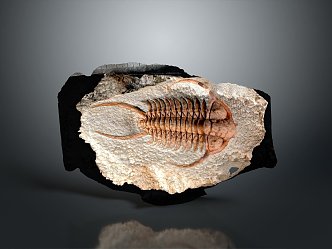 Trilobes, ancient creatures, ancient creatures, realistic 3d model