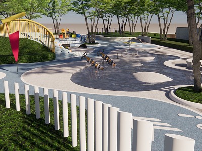 Modern children's play area model