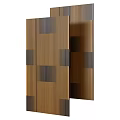 Modern Interior Wall Paneling With Wood Grain And Multiple Color Striped Design