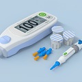 modern blood glucose meter 3d model