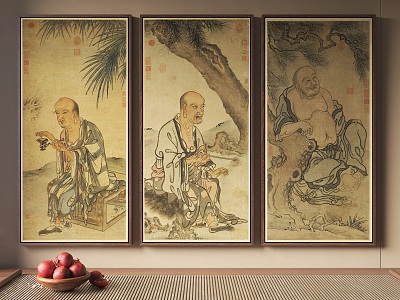 New Chinese Character Decorative Painting Hanging Painting Buddha model