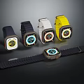 Stylish Smart Watches With Assorted Color Straps And Digital Display Screens