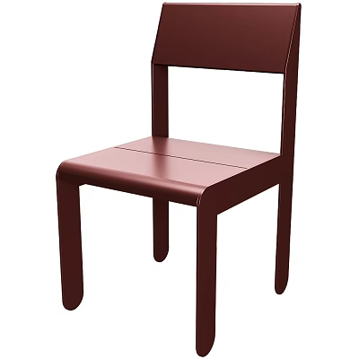 Red Metal Single Chair 18W 3d model Red Metal Single Chair 18W 3d model