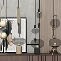 Modern Lighting Combinations With Glass Pendant And Metal Table Lamps For Interior Decor