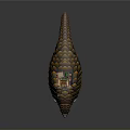 Vibrant Scaled Pangolin Carrying Child With Hanging Lantern And Decorative Saddle