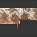 Industrial Rusted Metal Structural Components With Pipes Frames And Sheets