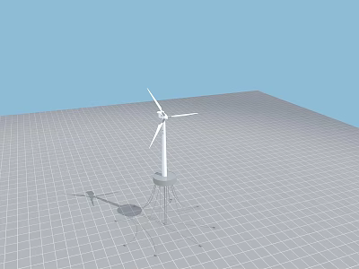 Industrial Wind Turbine Equipment Featuring Stable Base And Support Structure 3d model