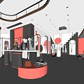 Elegant Modern Bridal Shop Interior With Wedding Dress Displays And Fitting Area