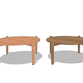 Japanese Round Table Solid Wood Coffee Table Round Coffee Table Oak Coffee Table Minimalist Coffee Table Coffee Table 3d model