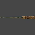 Traditional Weapon With Intricate Gold Copper Carvings Dragon Pattern And Shiny Metal Blade