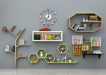 Modern Wall Shelf 3d model