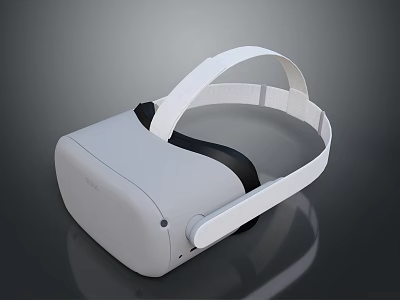 White VR Headset With Comfortable Strap And Modern Electronic Design 3d model