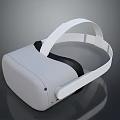 White VR Headset With Comfortable Strap And Modern Electronic Design