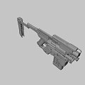 Futuristic Gun With Detailed Metallic Structure Glowing Tech Elements And Modern Design 3d model