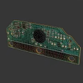 Green Printed Circuit Board With Electronic Components And Sensor For Devices