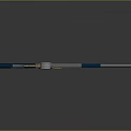 Vintage Rifle with Blue and Silver Finish Gold Accents and Detailed Engraved Design