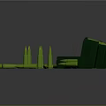 Detailed Green Bullet And Magazine Clip Sculpture Carving Artistic Display Piece