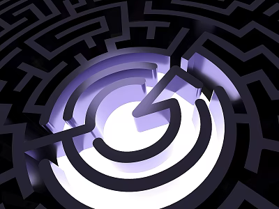 Fun Interactive Circular Maze Playground Equipment for Kids Entertainment and Exploration 3d model
