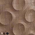 Modern Wooden Wall With Wavy Striped Pattern Design For Interior Decoration 3d model