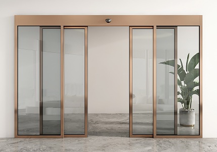 Automatic induction door electric induction door electric door glass induction door sliding door glass door shop door 3d model