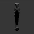 Modern Tactical Revolver With Black Silver Textured Body And Ergonomic Grip