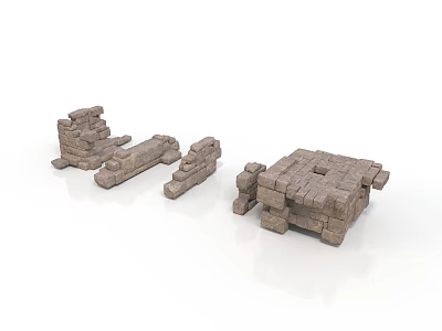 Scenic Natural Landscape With Various Stone Structures And Rock Formations In View 3d model