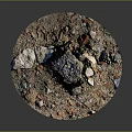 Circular Home Living Mat Made Of Recycled Gravel Bricks And Materials