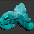 Blue Green Malachite Raw Natural Stone With Irregular Shape Natural Texture And Glossy Surface
