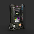 Retro Electronic Arcade Gaming Machine With Colorful Screen And Control Panel