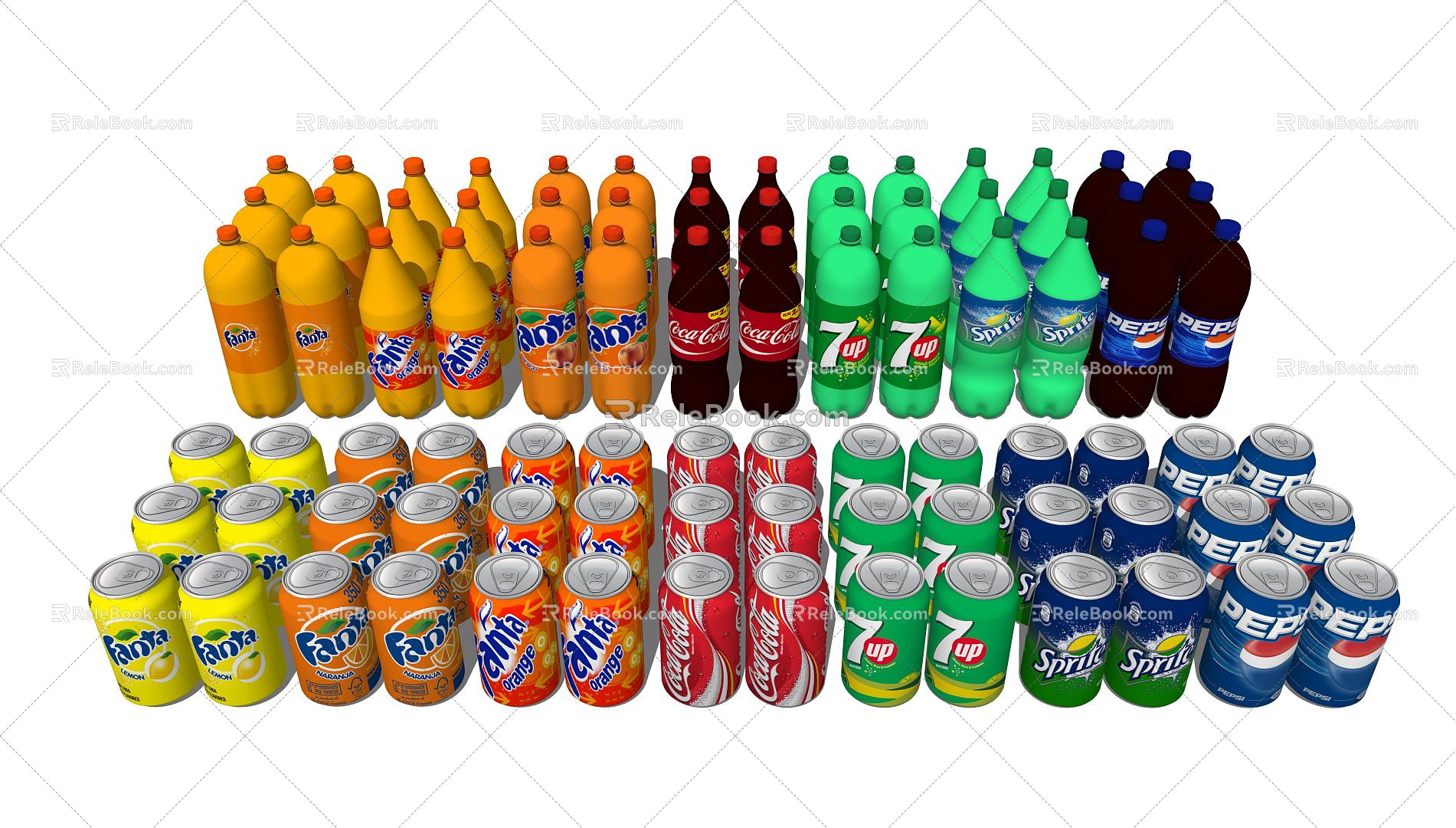 Modern Beverage Carbonated Drinks model