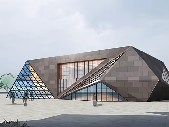 modern office building 3d model
