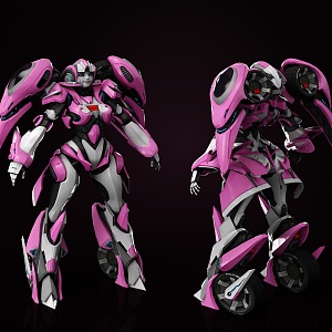 Robot Transformers Arcy Arcee Pink Mecha Female Robot Female Mecha 3d model