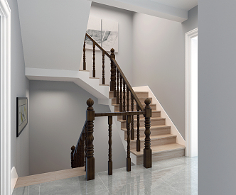 American Stairs 3d model